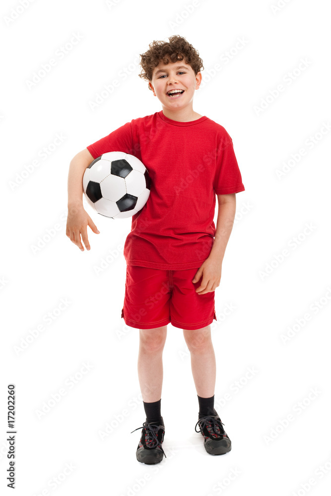 Football player isolated on white background