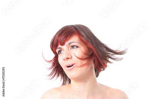 Smiling Woman isolated on white