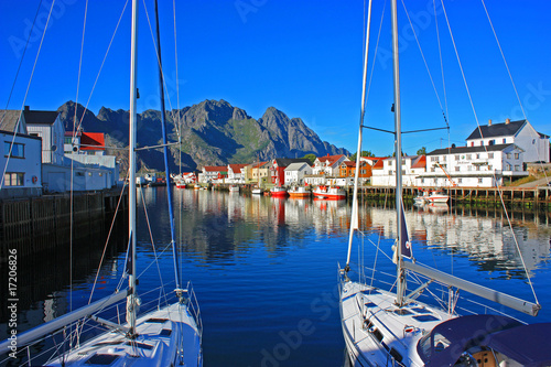 Harbour of henningsvaer in lofoten