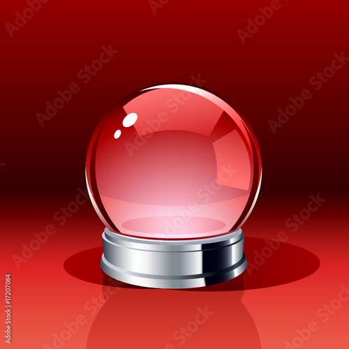 Vector snow globe or crystal ball. Insert your own object.