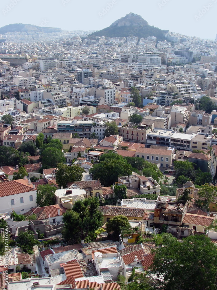 Obraz premium vue panoramique de la ville d'Athènes en Grèce