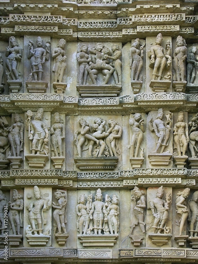 Kamasutra, Khajuraho temples, Madhya Pradesh, India