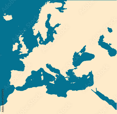 Blank europe map.