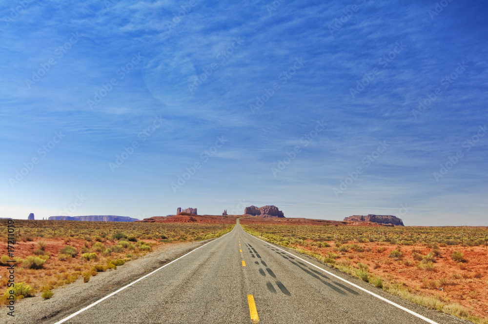 monument valley in utah, interstate 163, usa