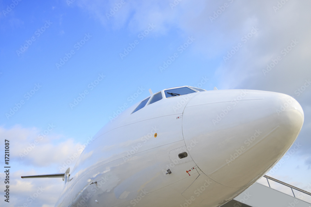 White passanger airplane White passanger airplane