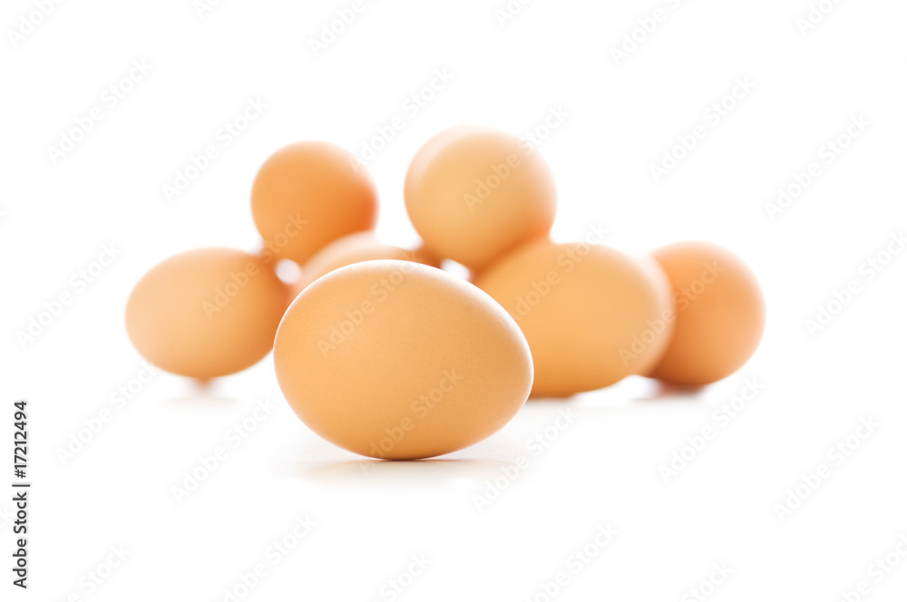 Many eggs on white - shallow depth of field Many eggs on white - shallow depth of field