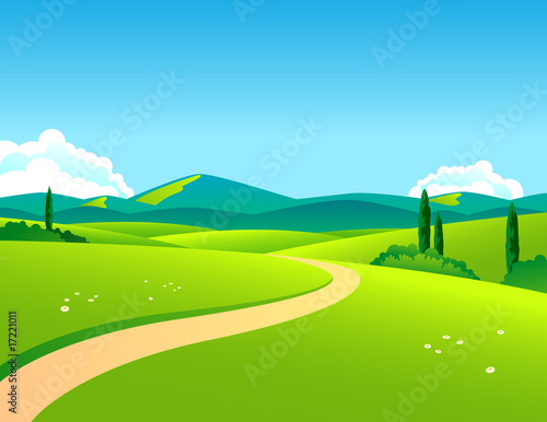 Countryside landscape by day