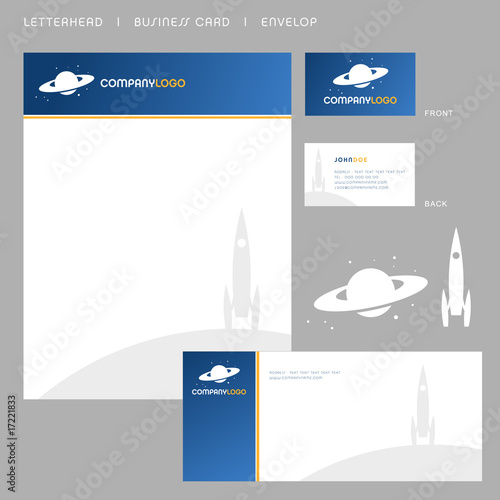 Letterhead, business card and envelop 3