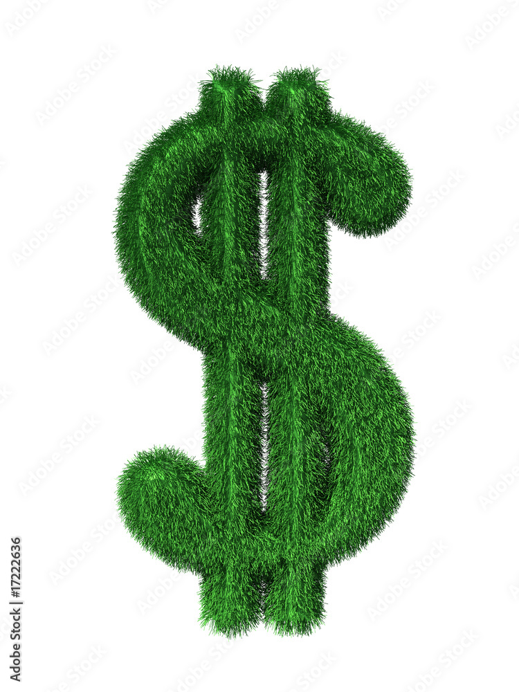 Green grass dollar letter Green grass dollar letter
