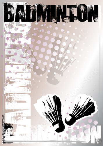 badminton silver poster background