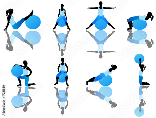 Illustration of pilates exercise
