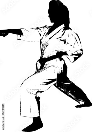 Karate right hand punch