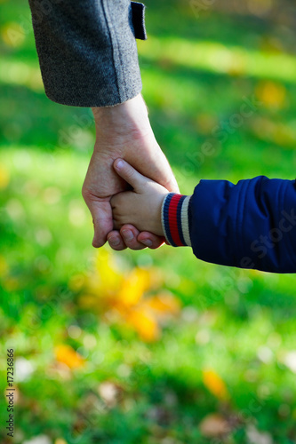 Father and son hands