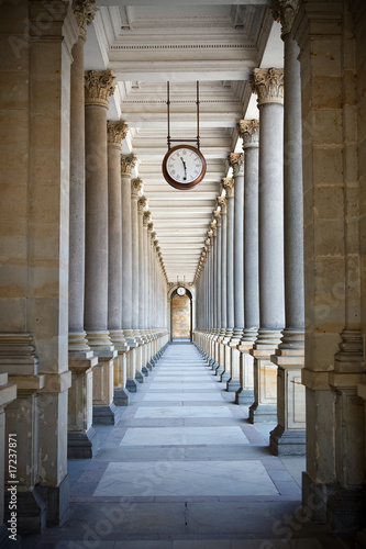 Print op canvas Classical style colonnade in Karlovy Vary, Czech Republic