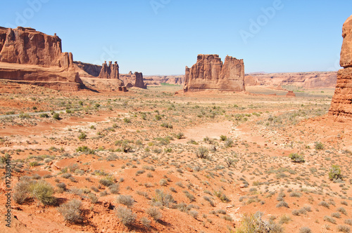 fascinating sandstone formations at arches national park, utah,