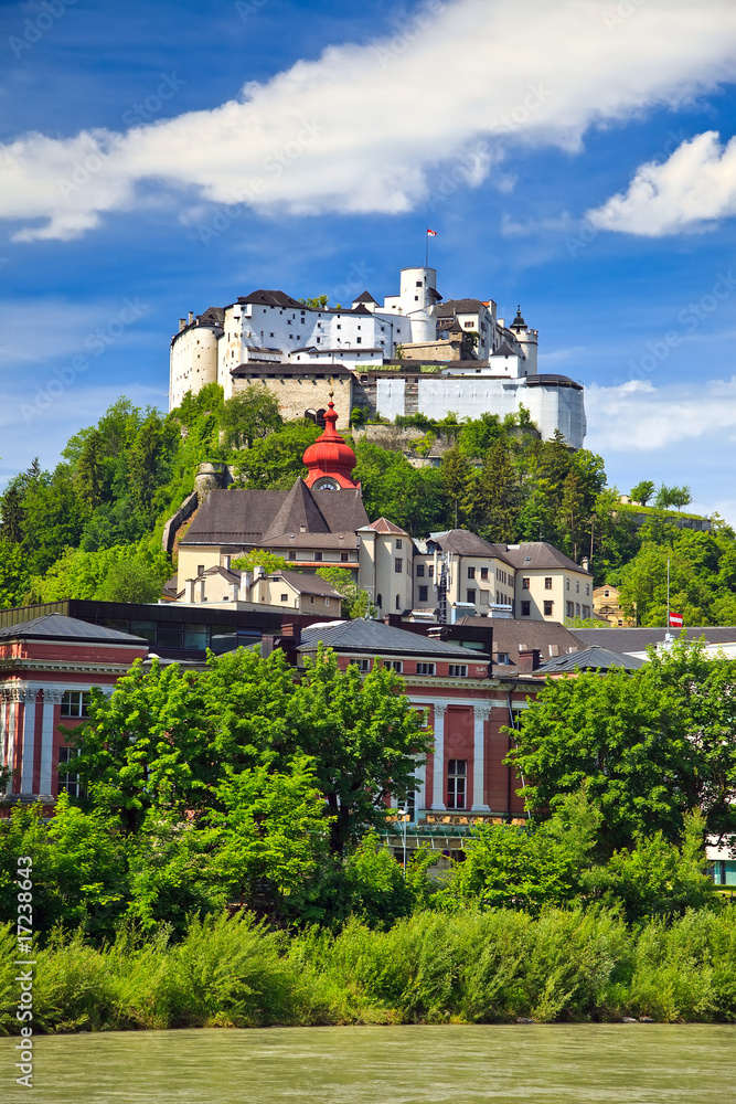 Naklejka premium Veiw on Hohensalzburg Fortress, Salzburg, Austria, 2009