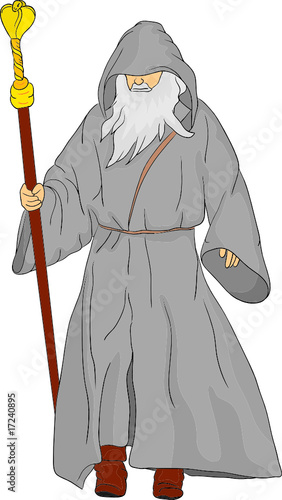 vector - druid isolated on background