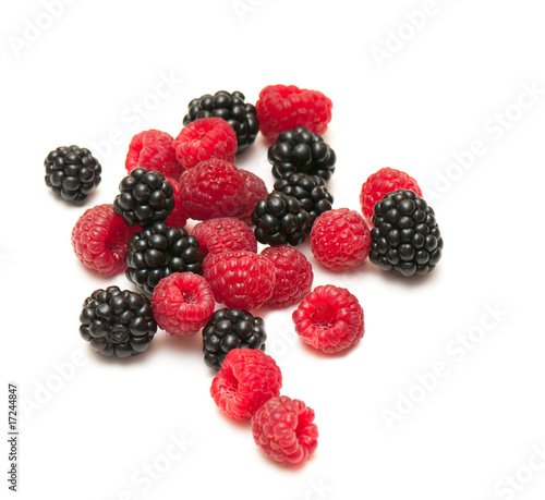 blackberry and raspberry