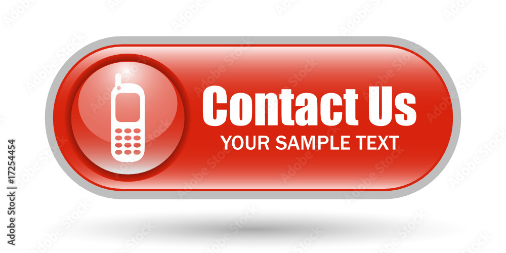 Cellphone Sign Contact Us Button with Space for text Cellphone Sign Contact Us Button with Space for text