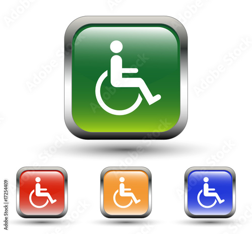 Handicapped Sign Square Icons