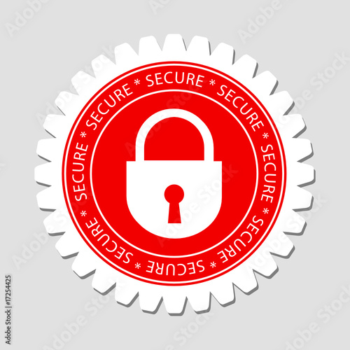 Secure Lock Sign Label
