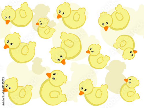 Pattern from chickens - vector illustration