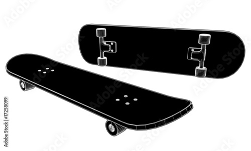 Skateboard Vector 02