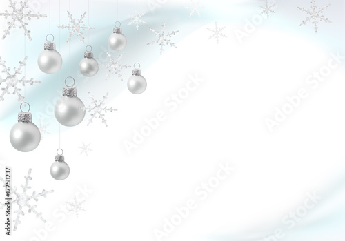 Christmas decoration and snowflake
