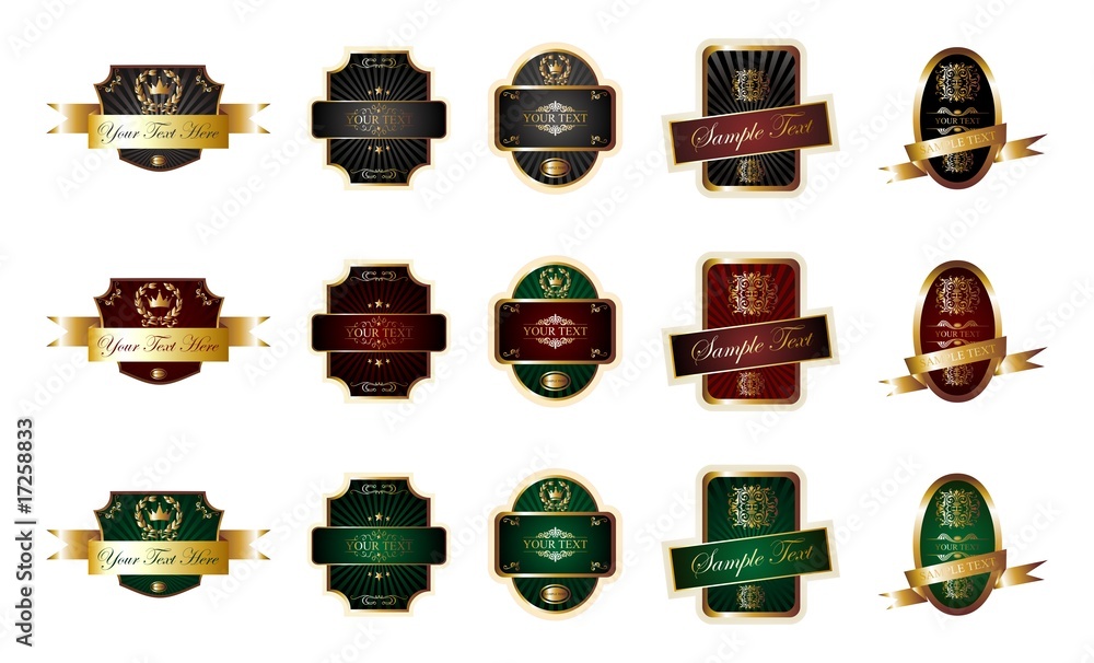 SET ETIQUETAS LUJO
