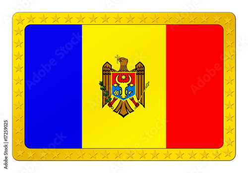 Free Download 3D-Button - Flagge von Moldawien - GFXLoad