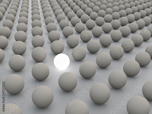 Принти на полотні 3D concept rendering depicting individualism and uniqueness