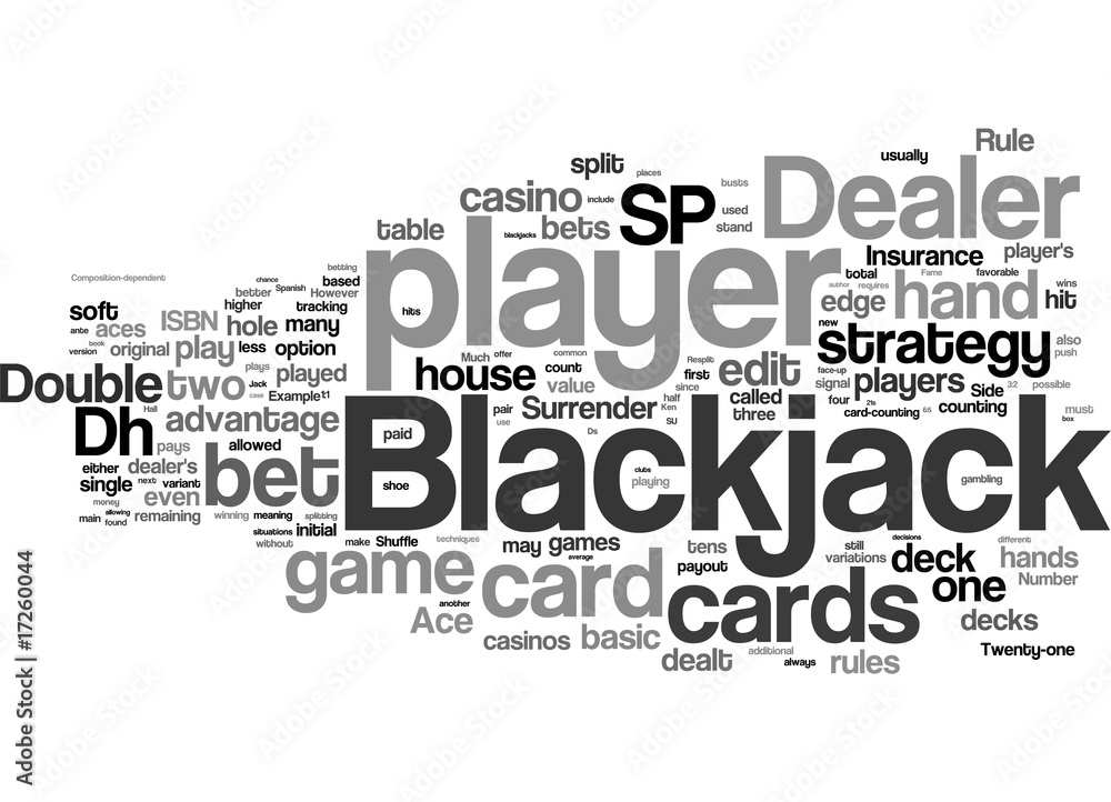 Black Jack word cloud