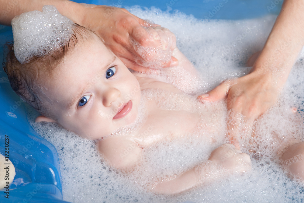 baby in bath