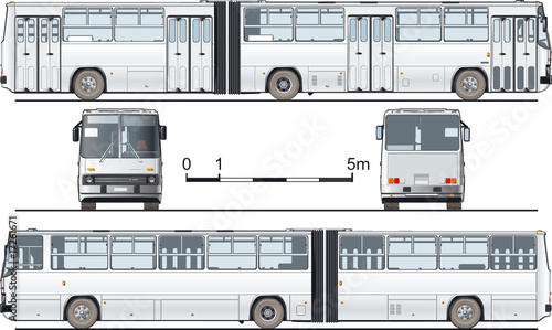 Vector detailed urban bus