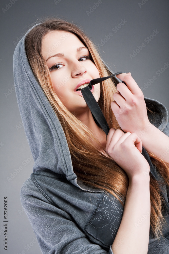 Fototapeta premium Charming young saxy girl