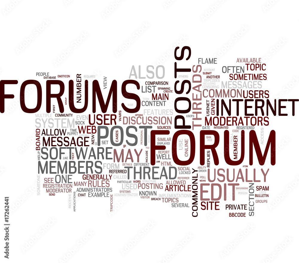 Web Forum tag cloud