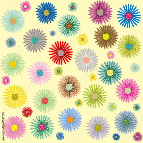 colored flowers pattern