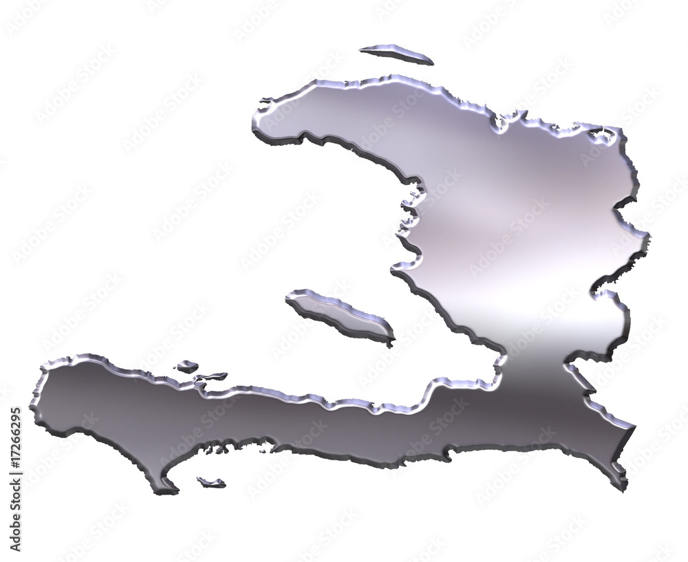 Haiti 3D Silver Map