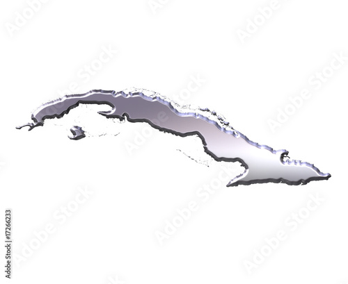 Cuba 3D Silver Map
