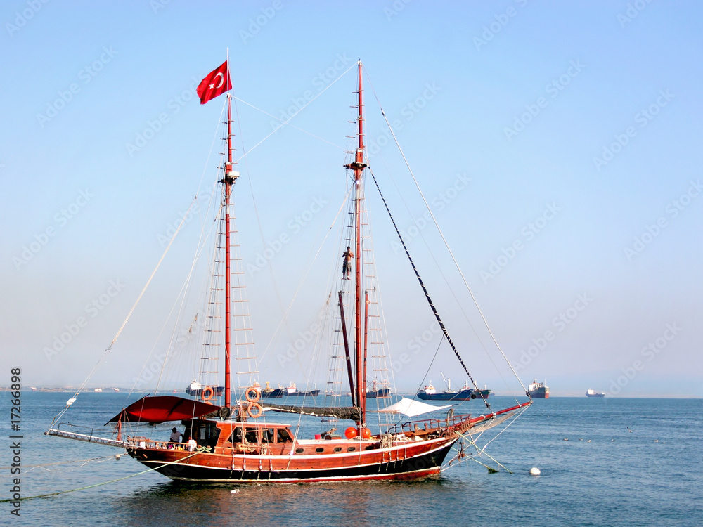 Typical Turkish gulet yacht