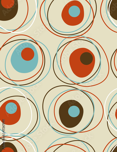 Great retro wallpaper, circular pattern