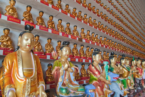 In the temple of the 10 000 buddhas in Hong Kong