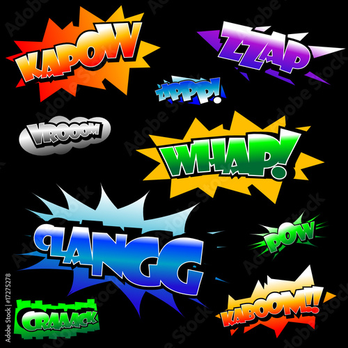 Vector comic text