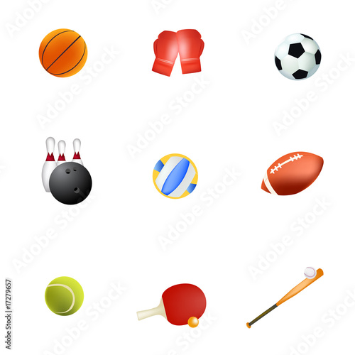 vector sport ball icons