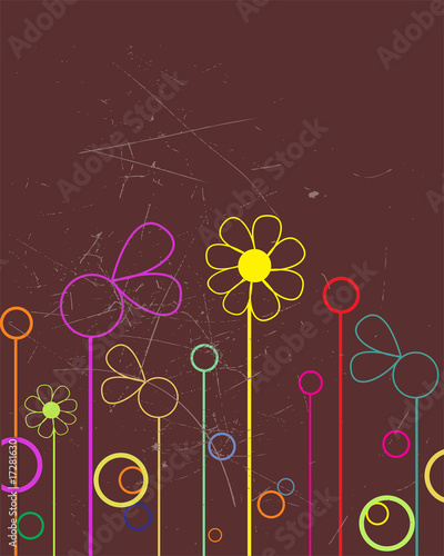 bunte abstrakte sommerblumen