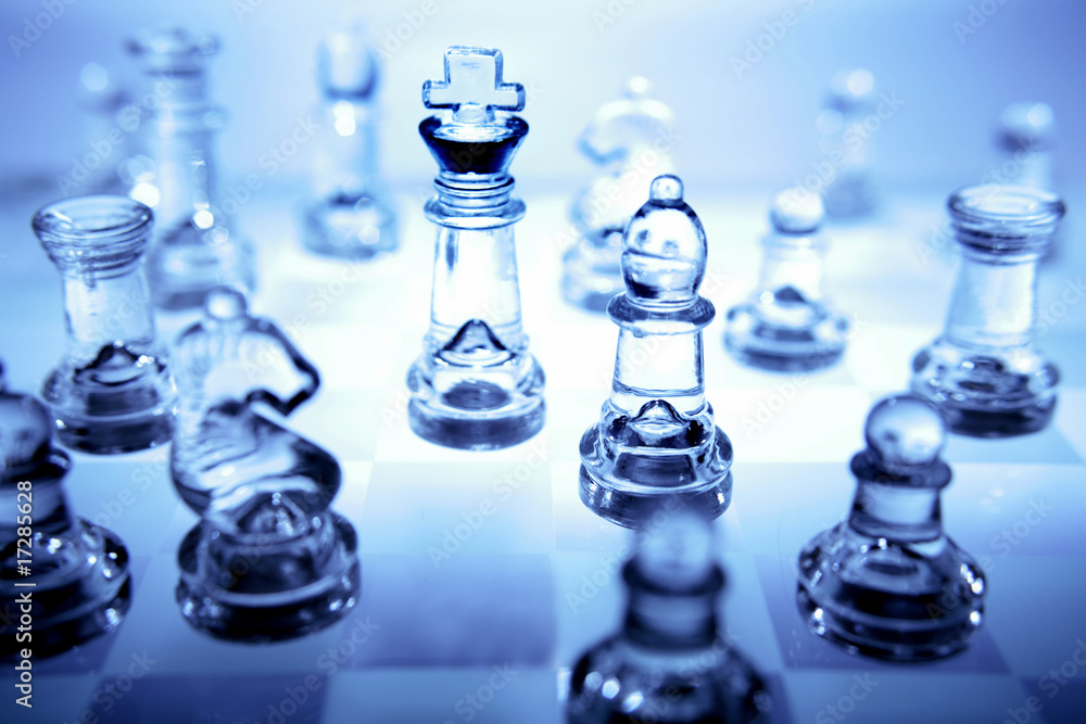 Glass chess pieces game Glass chess pieces game