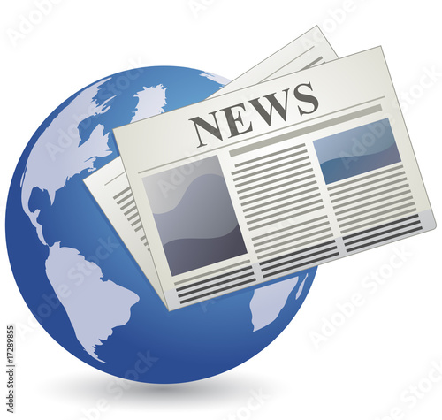 Vector global news icon