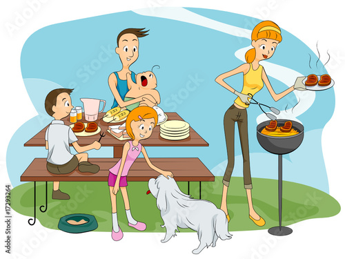 Family Outdoor Barbecue