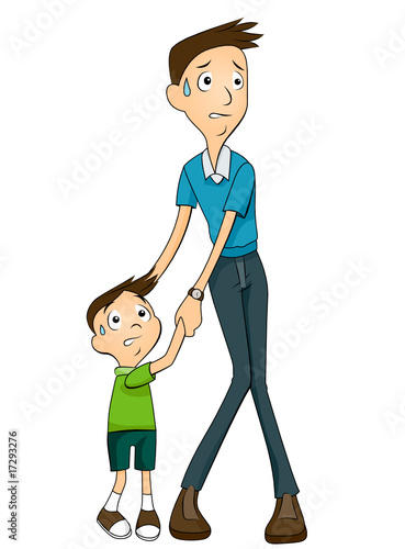 Scared Child and Adult