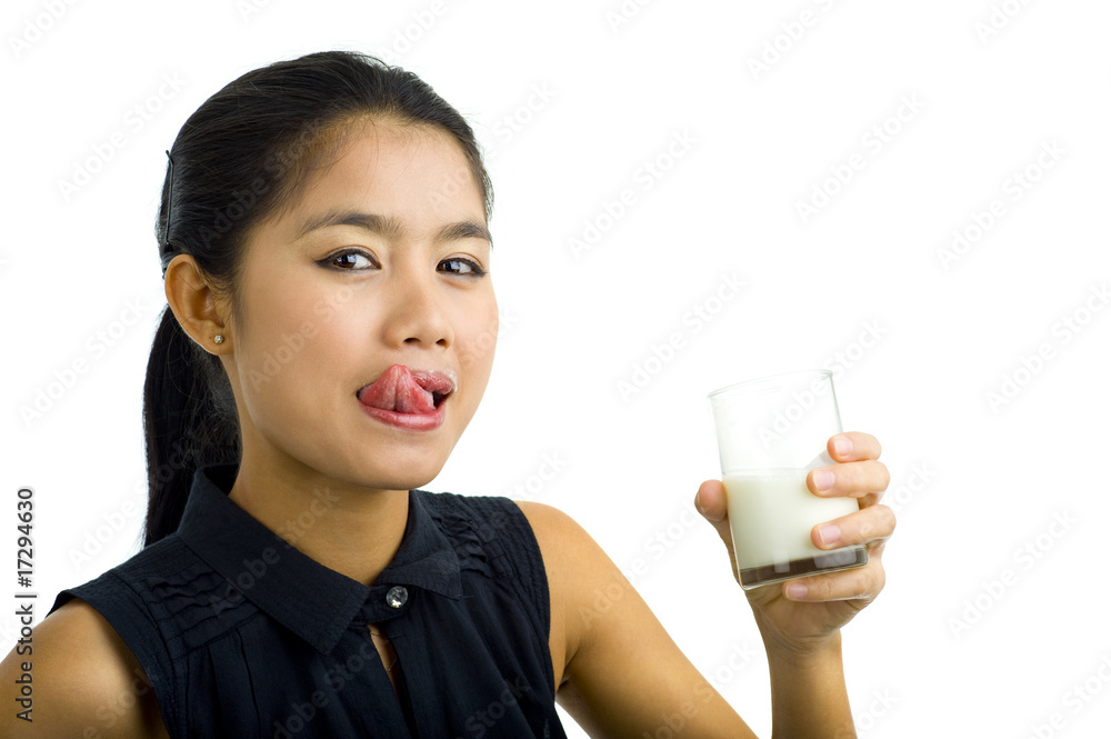 woman drinking milk woman drinking milk